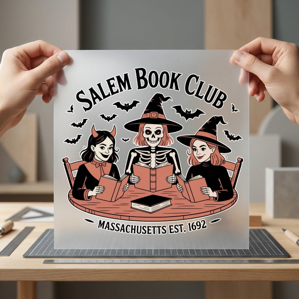 Salem Book Club Halloween Halloween Vintage Ready to Press DTF Transfer for Dtf
