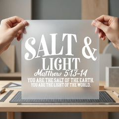Salt Light Christian Verse Christian Faith Ready to Press DTF Transfer for Dtf