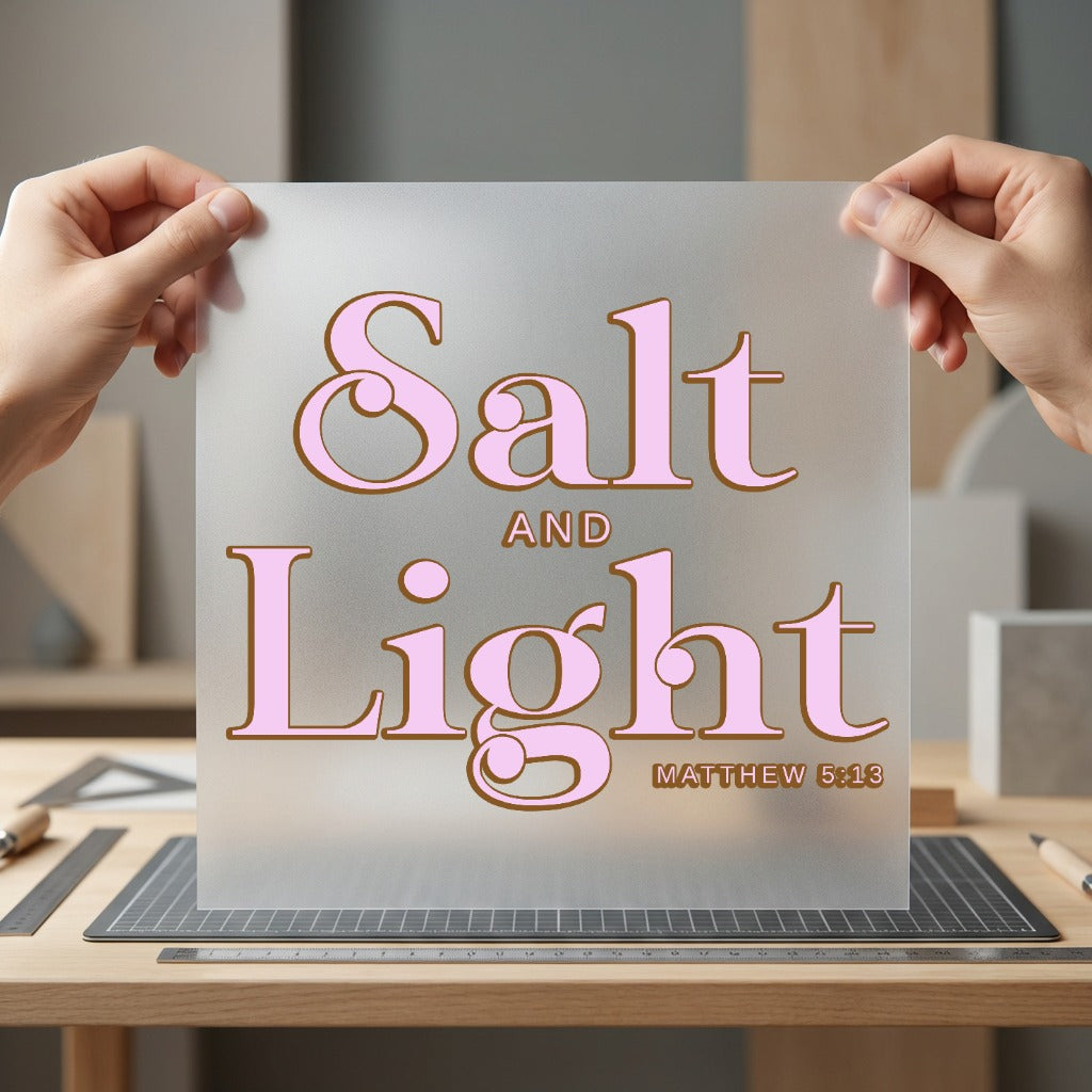 Salt Light Matthew Faith-based Christian Faith Ready to Press DTF Transfer for Dtf