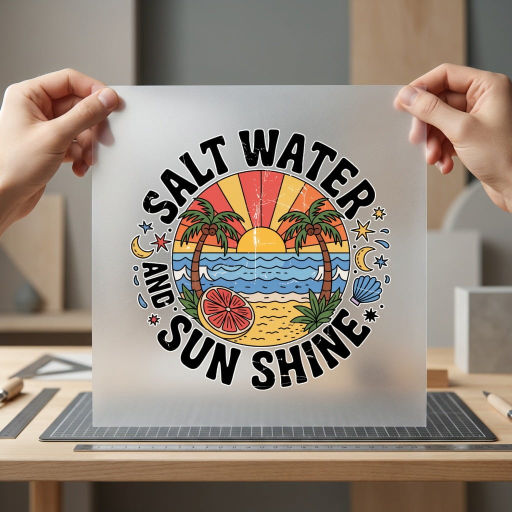 Salt Water Sunshine Retro Vintage Retro Ready to Press DTF Transfer for Dtf