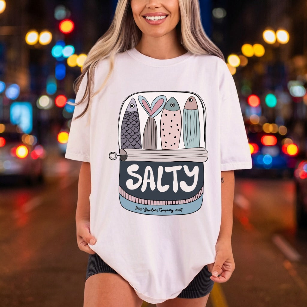 Salty Sardine Can Nautical Usa Freedom Ready to Press DTF Transfer for Dtf