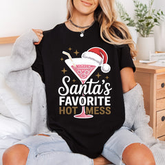 Santa Favorite Hot Mess Christmas Mom Ready to Press DTF Transfer for Dtf