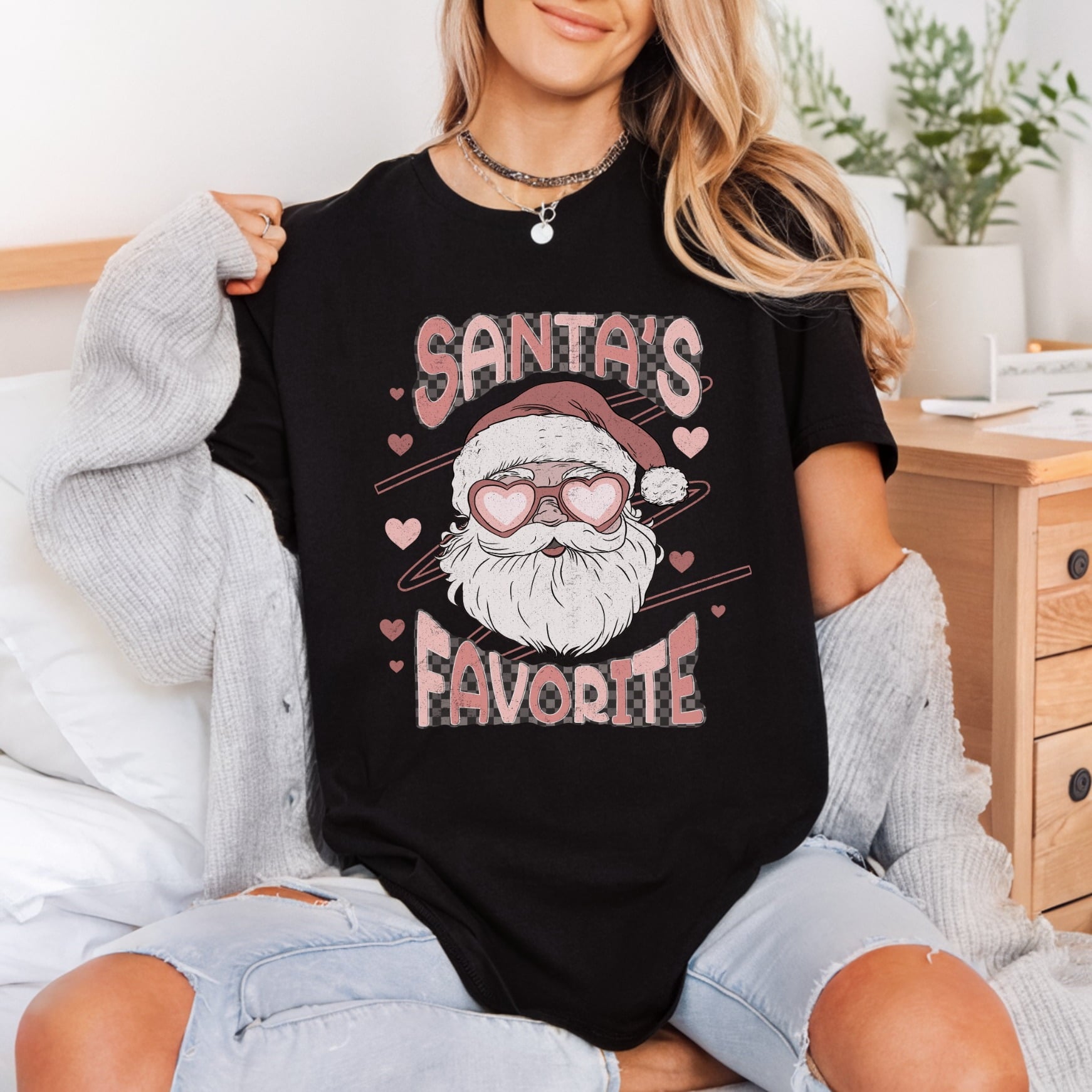 Santa Favorite Retro Diy Christmas Valentine Ready to Press DTF Transfer for Dtf