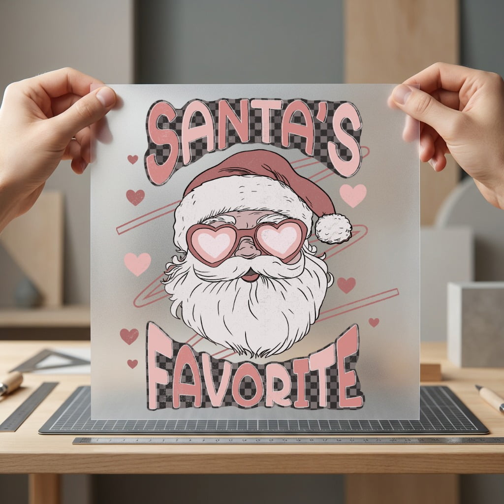 Santa Favorite Retro Diy Christmas Valentine Ready to Press DTF Transfer for Dtf