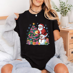 Santa Snowman Christmas Tree Christmas Ready to Press DTF Transfer for Dtf
