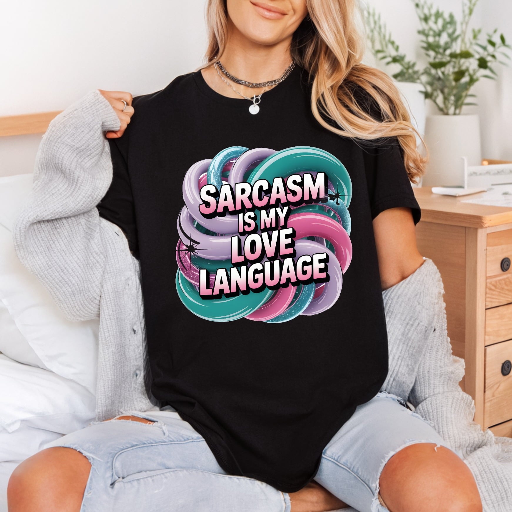 Sarcasm Love Language Retro Funny Retro Ready to Press DTF Transfer for Dtf