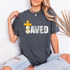 Saved By Grace | Cross Faith Tee - Luckets.com