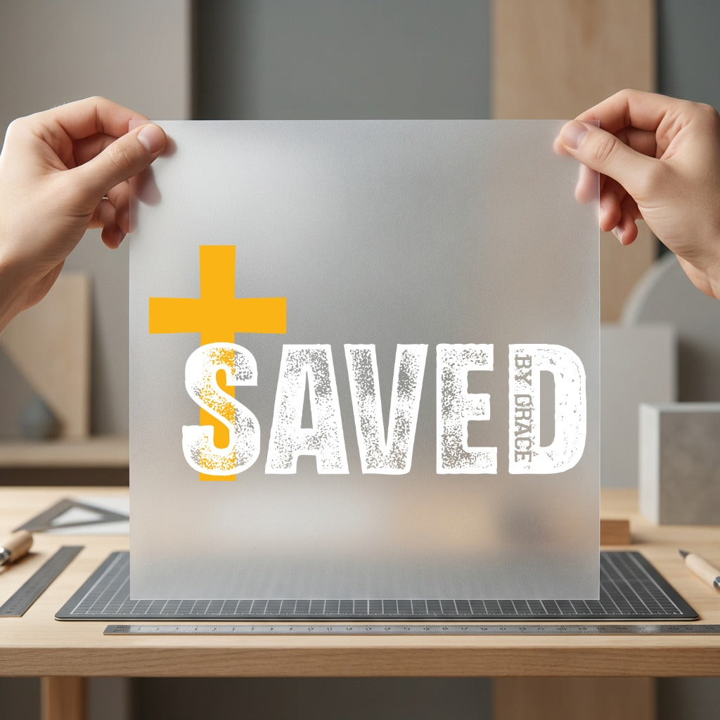 Saved Grace Christian Diy Christian Faith Ready to Press DTF Transfer for Dtf