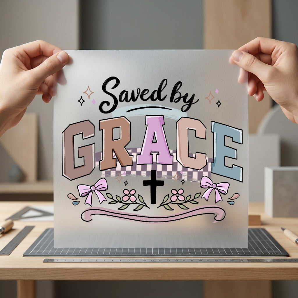 Saved Grace Faith-inspired Diy Christian Faith Ready to Press DTF Transfer for Dtf