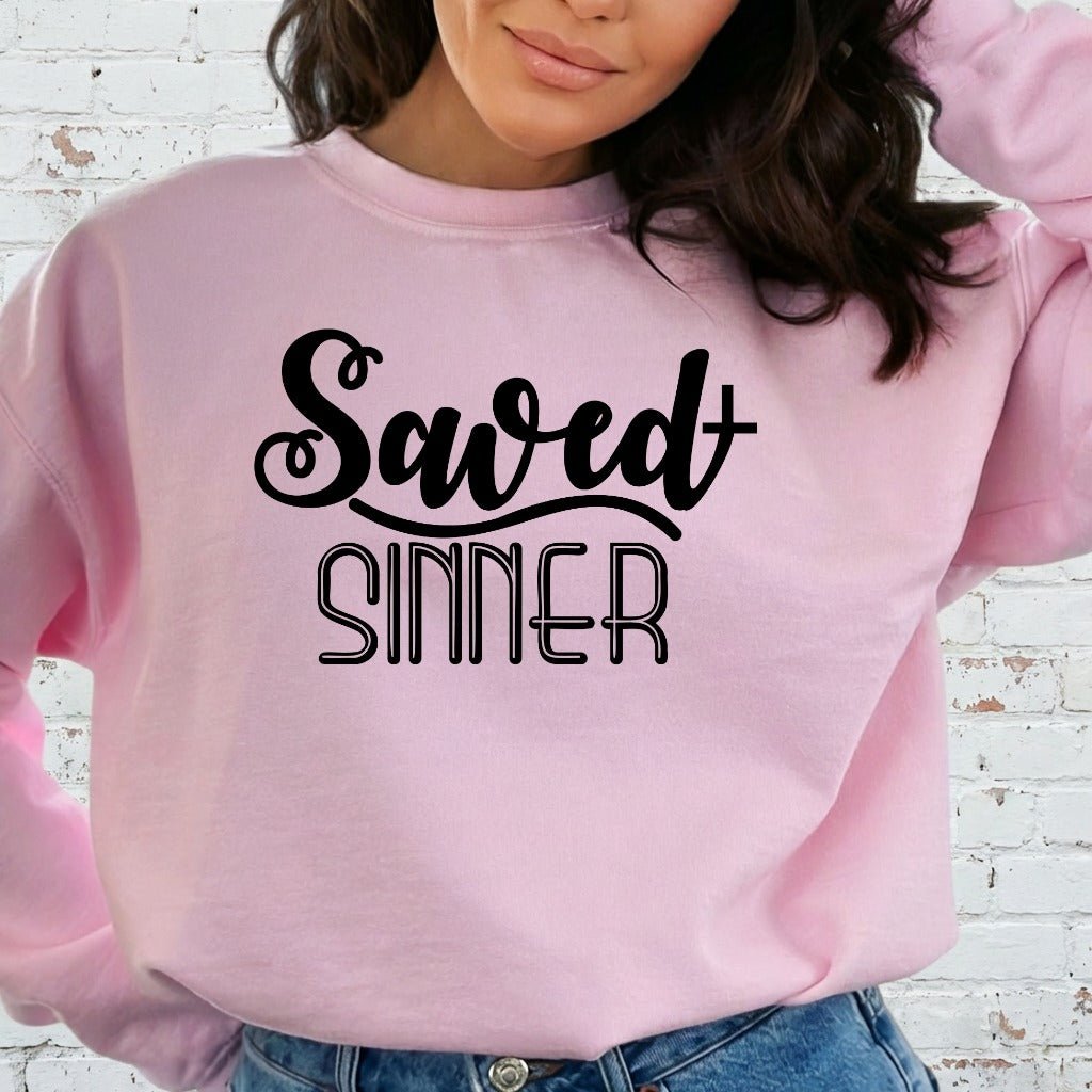 Saved Sinner | Grace & Redemption Sweatshirt - Luckets.com