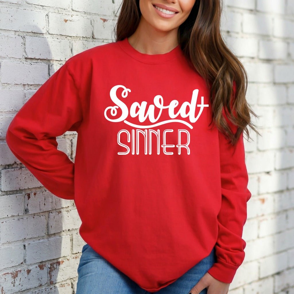 Saved Sinner | Grace & Redemption Sweatshirt - Luckets.com