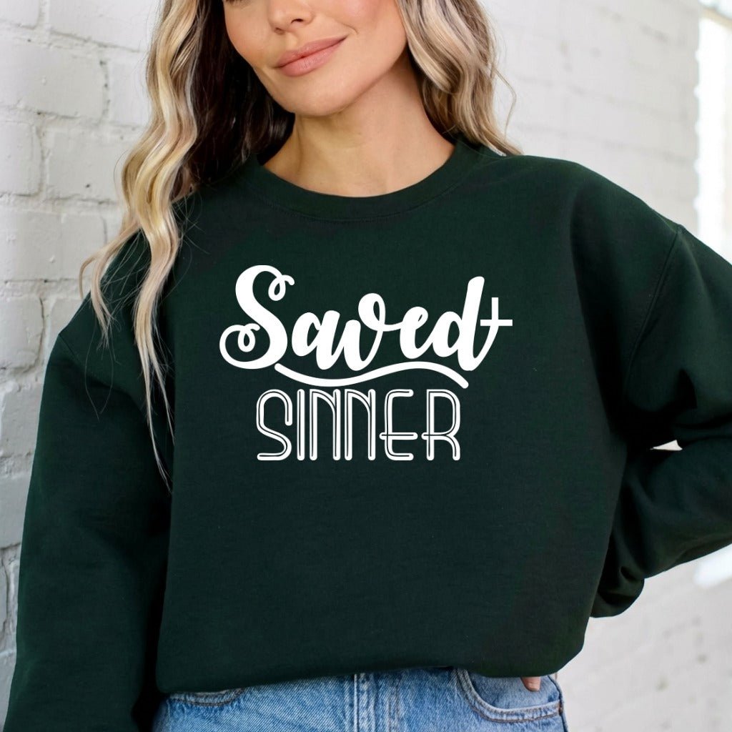 Saved Sinner | Grace & Redemption Sweatshirt - Luckets.com