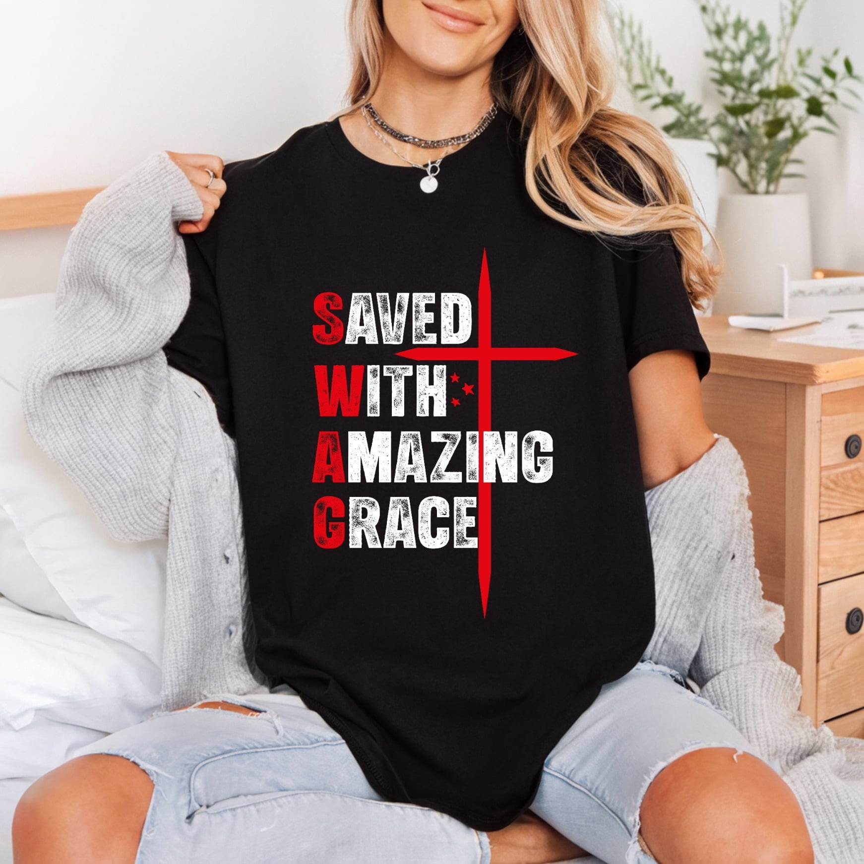 Saved Swag Faith-inspired Diy Christian Faith Ready to Press DTF Transfer for Dtf
