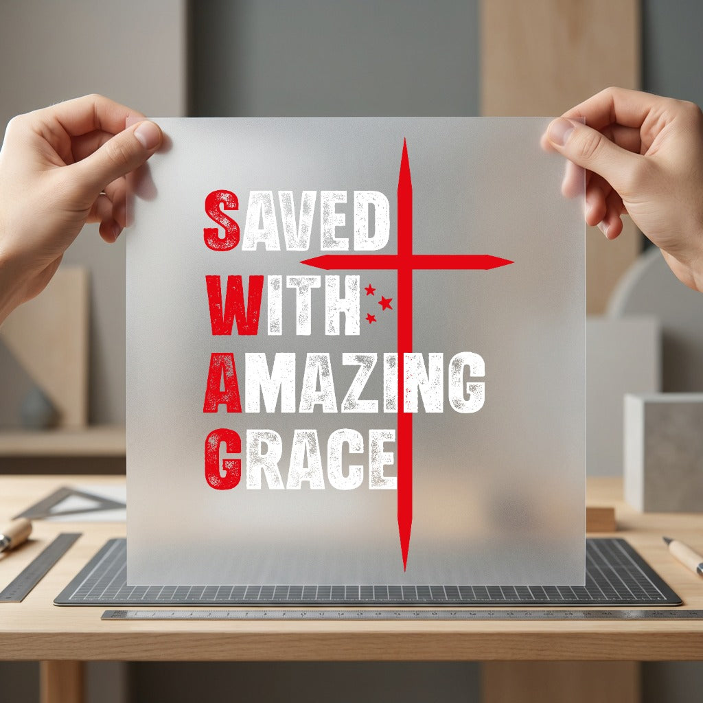 Saved Swag Faith-inspired Diy Christian Faith Ready to Press DTF Transfer for Dtf