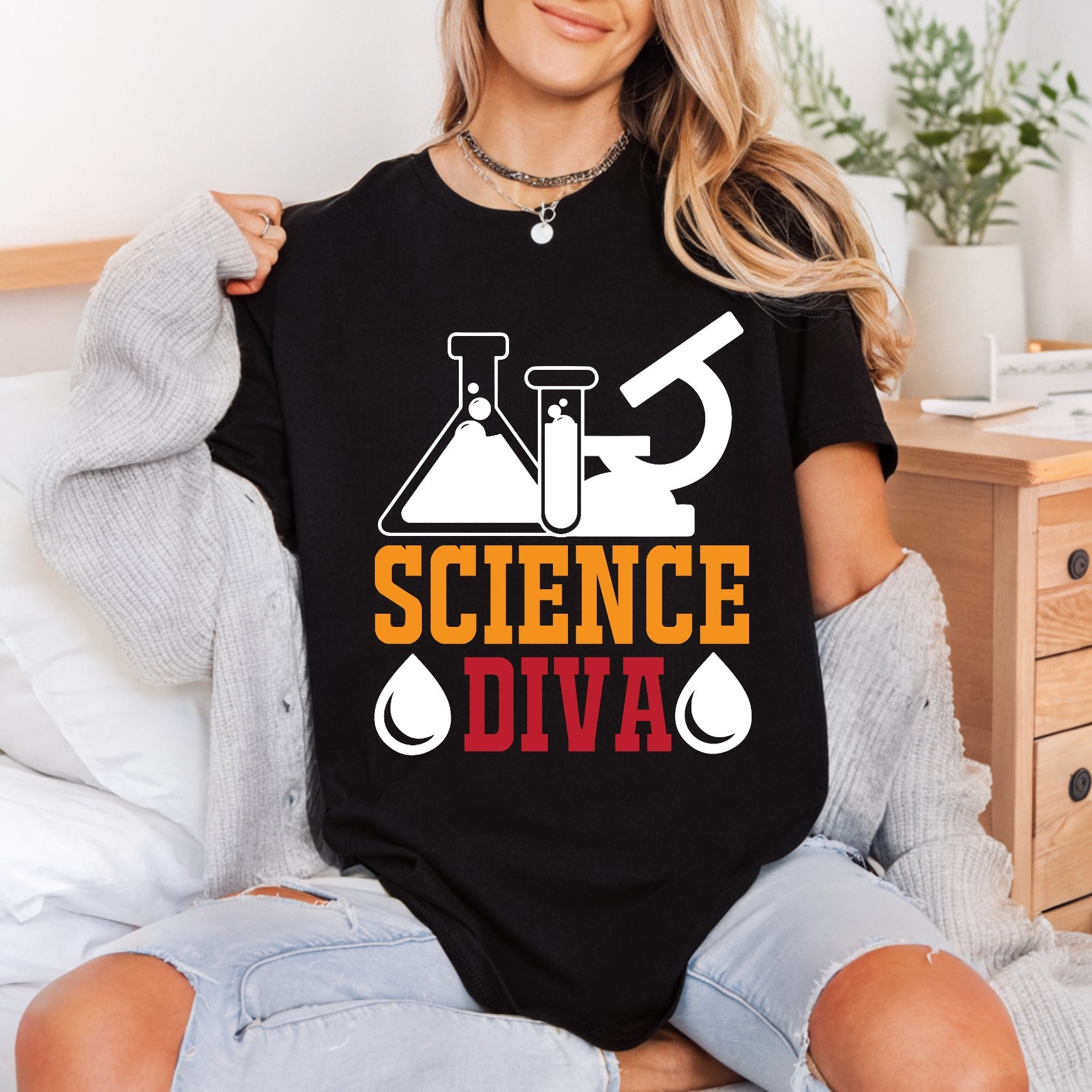 Science Diva Retro Diy Teacher Ready to Press DTF Transfer for Dtf