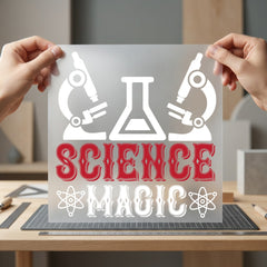 Science Magic Retro Diy Teacher Ready to Press DTF Transfer for Dtf