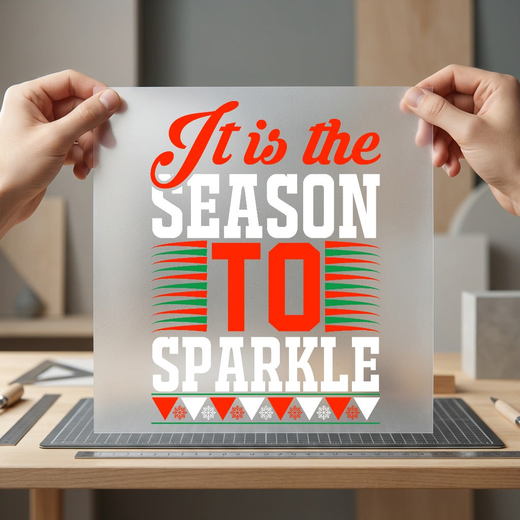 Season Sparkle Festive Diy Christmas Ready to Press DTF Transfer for Dtf