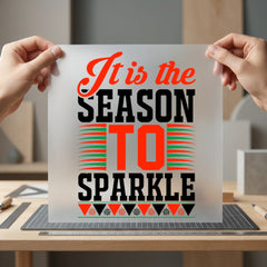Season Sparkle Festive Diy Christmas Ready to Press DTF Transfer for Dtf