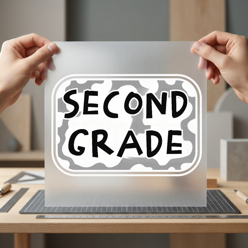 Second Grade Cow Retro Teacher Vintage Ready to Press DTF Transfer for Dtf