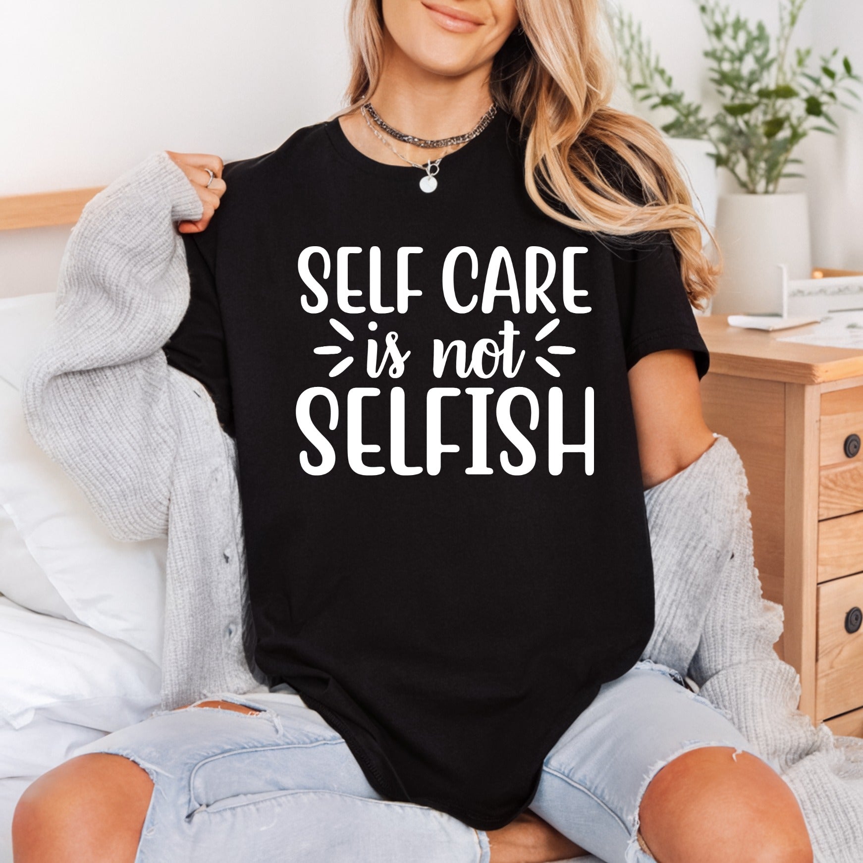 Self Care Not Selfish Aesthetic Ready to Press DTF Transfer for Dtf