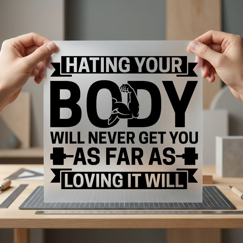 Self-love Body Positivity Fitness Fitness Gym Ready to Press DTF Transfer for Dtf