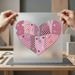 Self Love Heart Retro Valentine Vintage Ready to Press DTF Transfer for Dtf