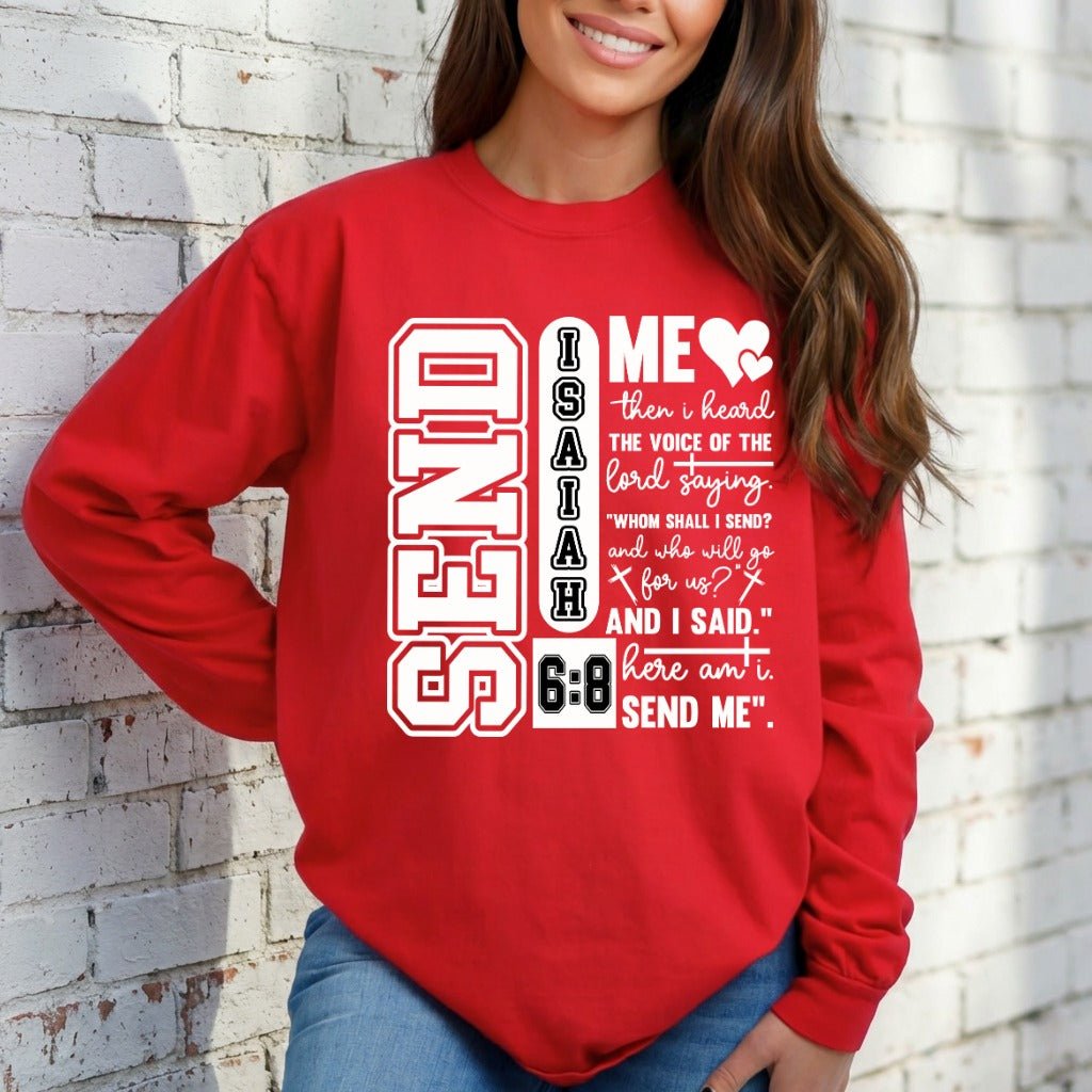 Send Me | Isaiah 6:8 Scripture Sweatshirt - Luckets.com