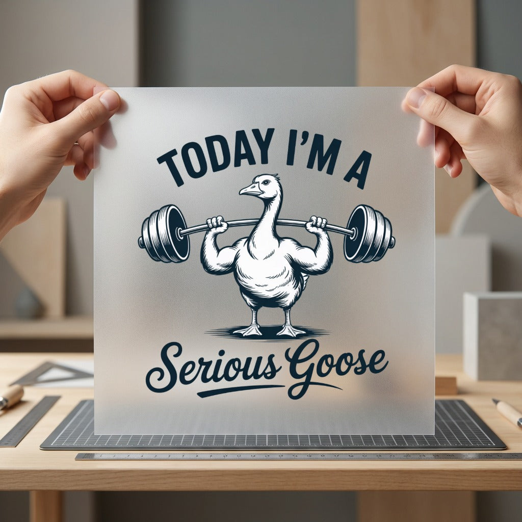 Serious Goose Lifting Funny Funny Sarcastic Ready to Press DTF Transfer for Dtf