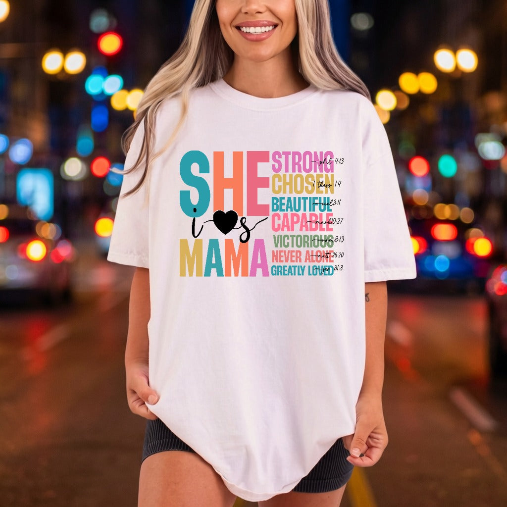 She Loves Mama Vibrant Christian Faith Ready to Press DTF Transfer for Dtf