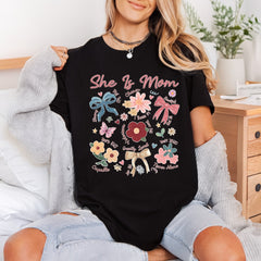 She Mom Floral Script Christian Faith Ready to Press DTF Transfer for Dtf