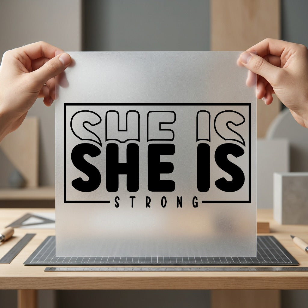 She Strong Empowering Diy Awareness & Causes Collection Empowerment Collection Ready to Press DTF Transfer for Dtf