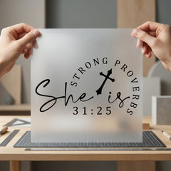She Strong Proverbs Christian Christian Faith Ready to Press DTF Transfer for Dtf