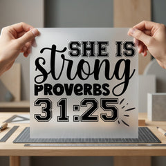 She Strong Proverbs Faith-inspired Christian Faith Ready to Press DTF Transfer for Dtf