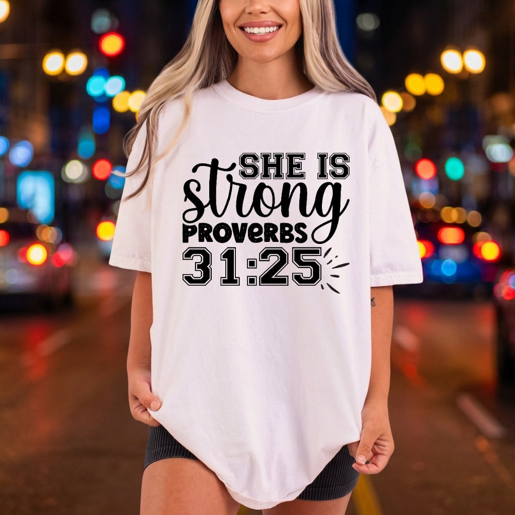 She Strong Proverbs Faith-inspired Christian Faith Ready to Press DTF Transfer for Dtf
