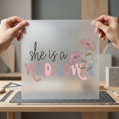 She Wildflower Floral Diy Retro Boho Ready to Press DTF Transfer for Dtf