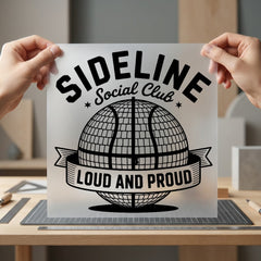 Sideline Social Club Basketball Mom Dad Ready to Press DTF Transfer for Dtf
