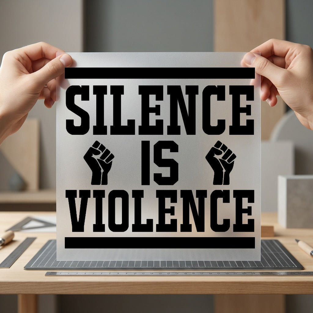 Silence Violence Fists Protest Usa Freedom Ready to Press DTF Transfer for Dtf