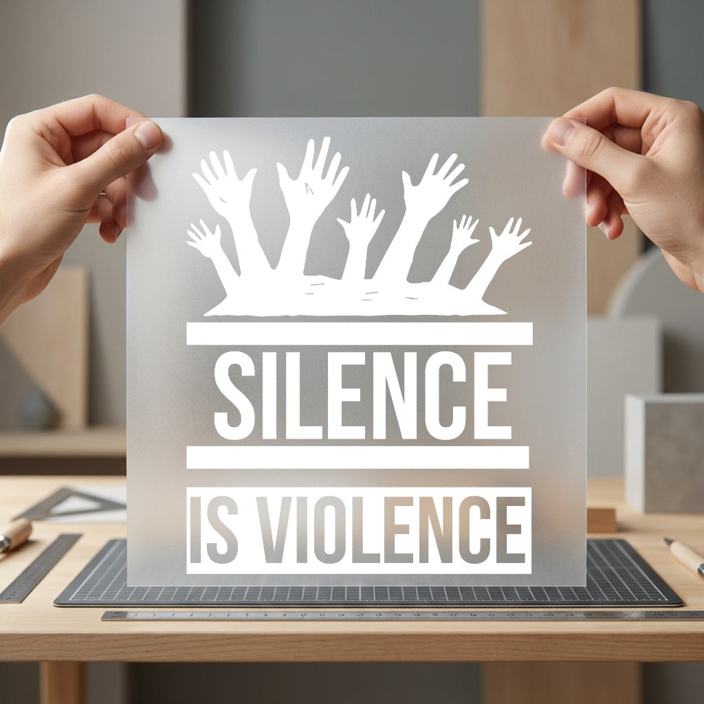Silence Violence Hands Protest Usa Freedom Ready to Press DTF Transfer for Dtf