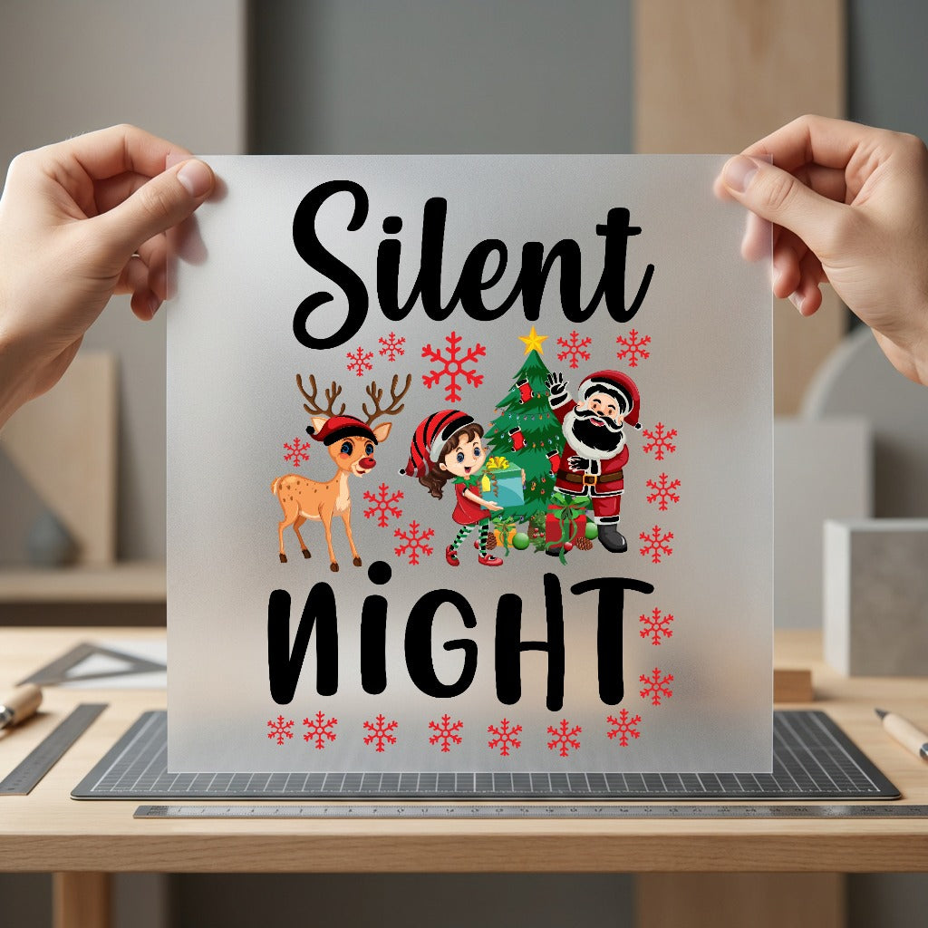 Silent Night Christmas Characters Christmas Ready to Press DTF Transfer for Dtf
