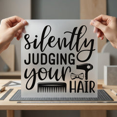Silently Judging Hair Stylist Funny Sarcastic Ready to Press DTF Transfer for Dtf