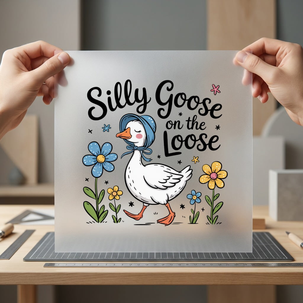 Silly Goose Loose Diy Home & Cozy Vibes Collection Cute Animals Kids Collection Ready to Press DTF Transfer for Dtf