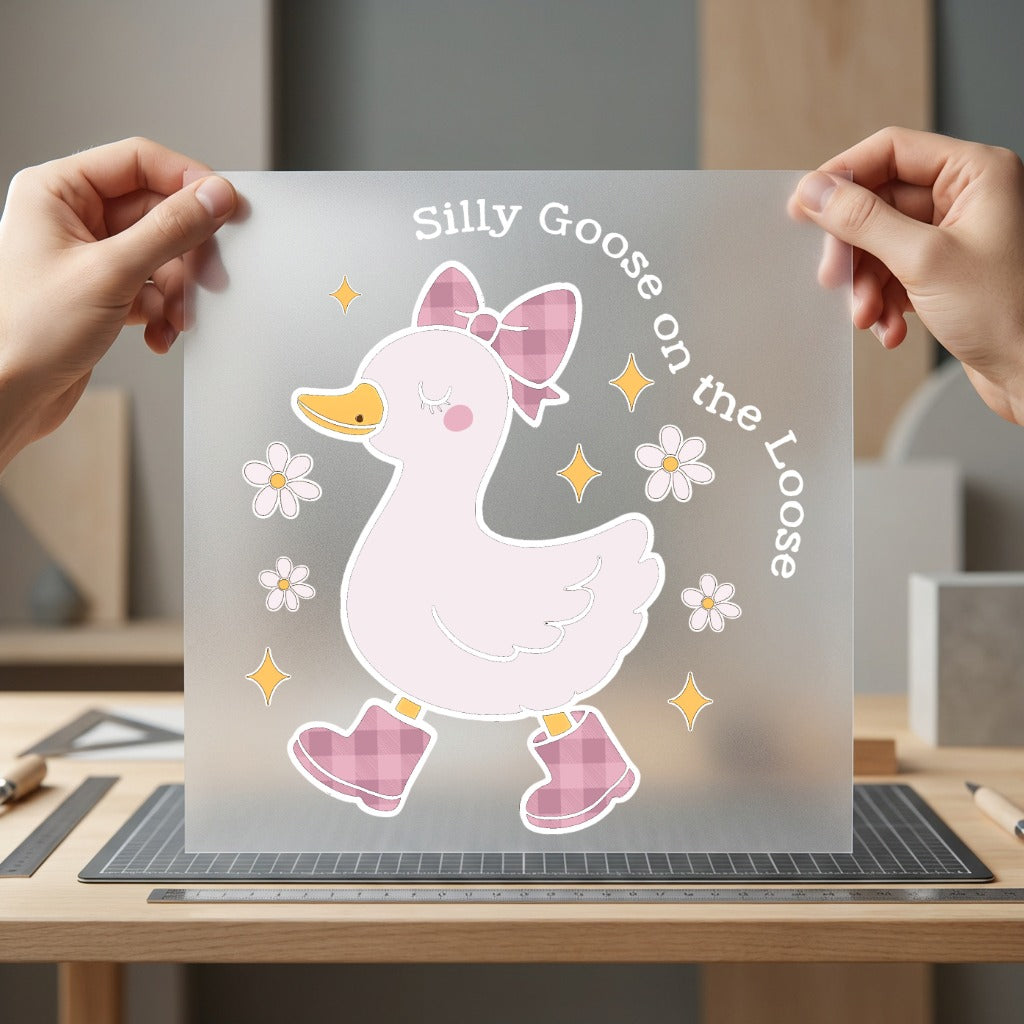 Silly Goose Loose Kawaii Aesthetic Pet Ready to Press DTF Transfer for Dtf