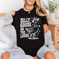 Silly Goose Loose Western Usa Funny Ready to Press DTF Transfer for Dtf
