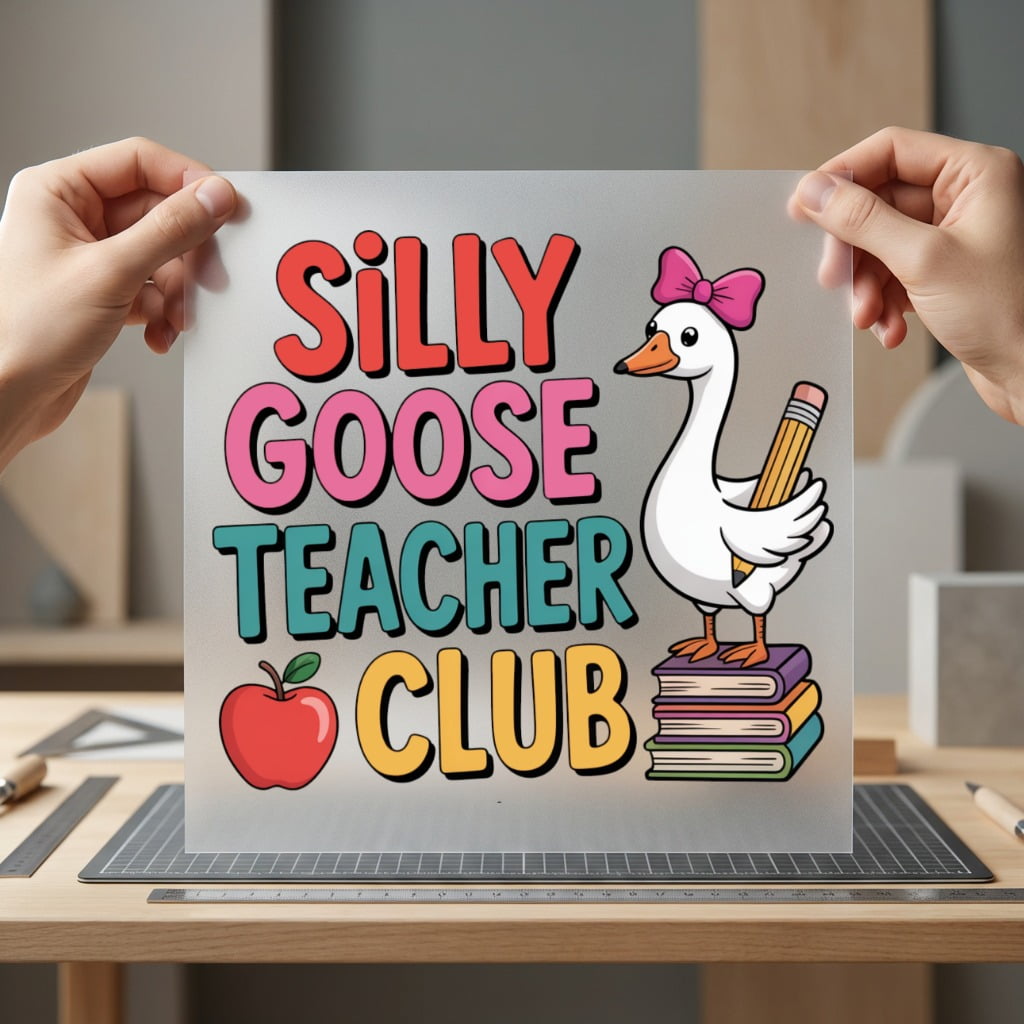 Silly Goose Teacher Club Teacher Funny Ready to Press DTF Transfer for Dtf