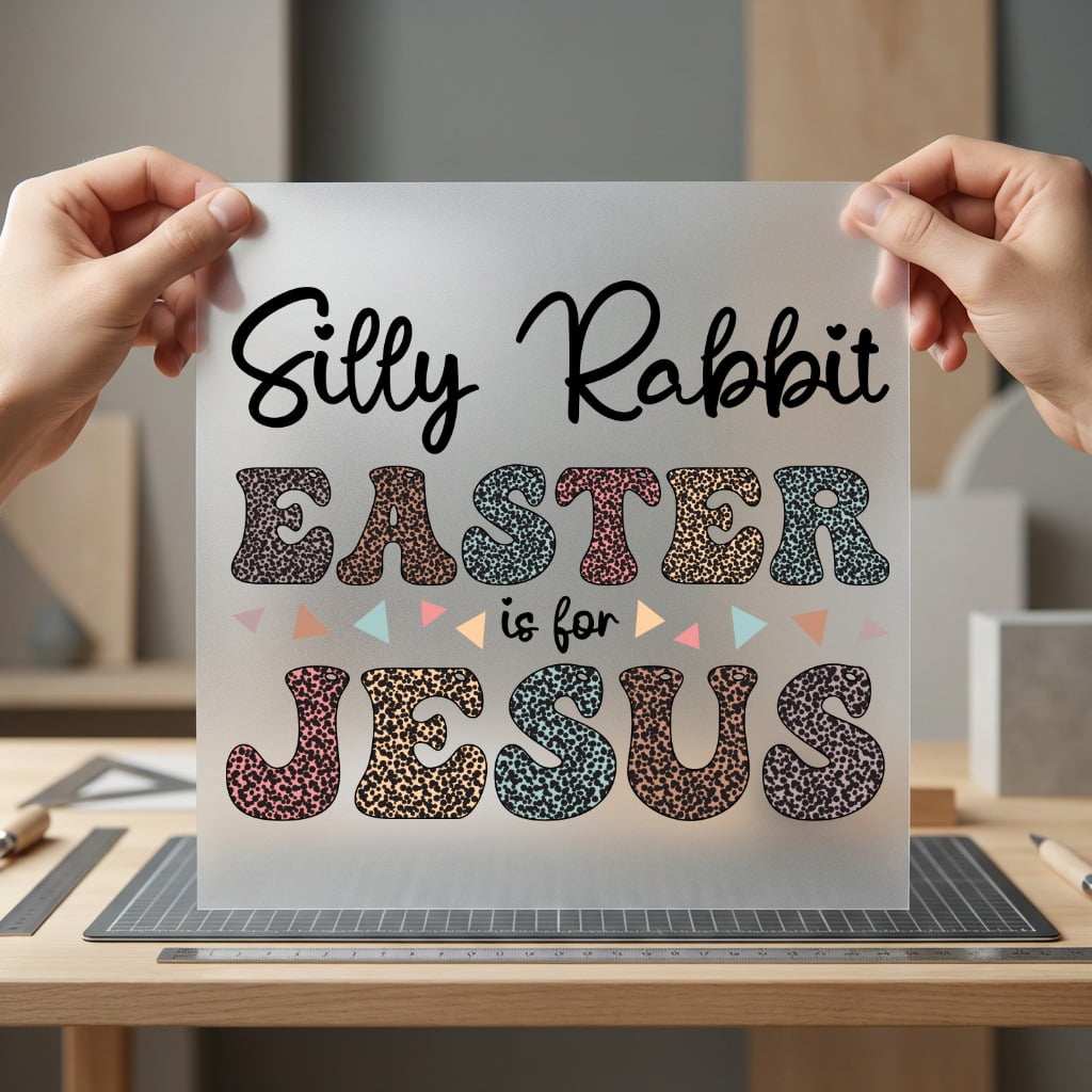 Silly Rabbit Easter Jesus Christian Faith Ready to Press DTF Transfer for Dtf