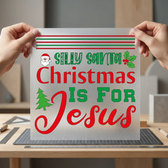Silly Santa Christmas Jesus Christian Faith Ready to Press DTF Transfer for Dtf