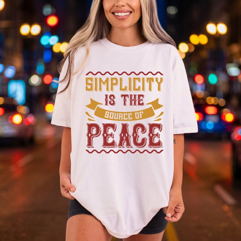Simplicity Source Peace Motivational Faith Ready to Press DTF Transfer for Dtf