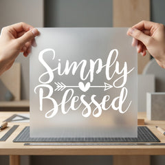 Simply Blessed Heart Arrow Christian Faith Ready to Press DTF Transfer for Dtf