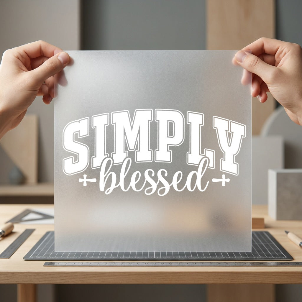 Simply Blessed Varsity Faith Christian Faith Ready to Press DTF Transfer for Dtf