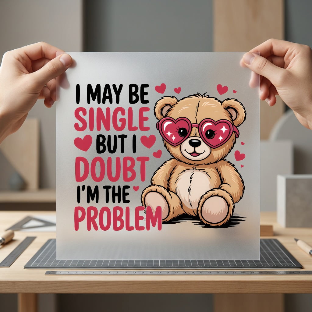 Single But Not Problem Valentine Funny Ready to Press DTF Transfer for Dtf